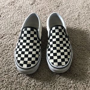 Black and white checkered vans